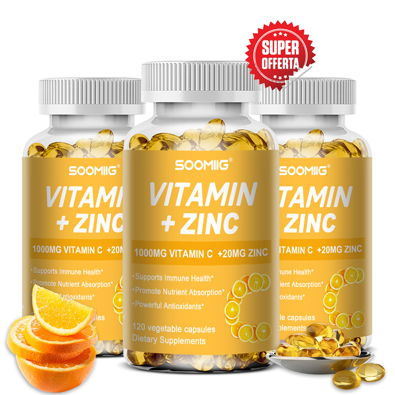 Vitamine C 1000mg + Zink 20mg  - Zinc Supplement 50Mg recensie en prijs