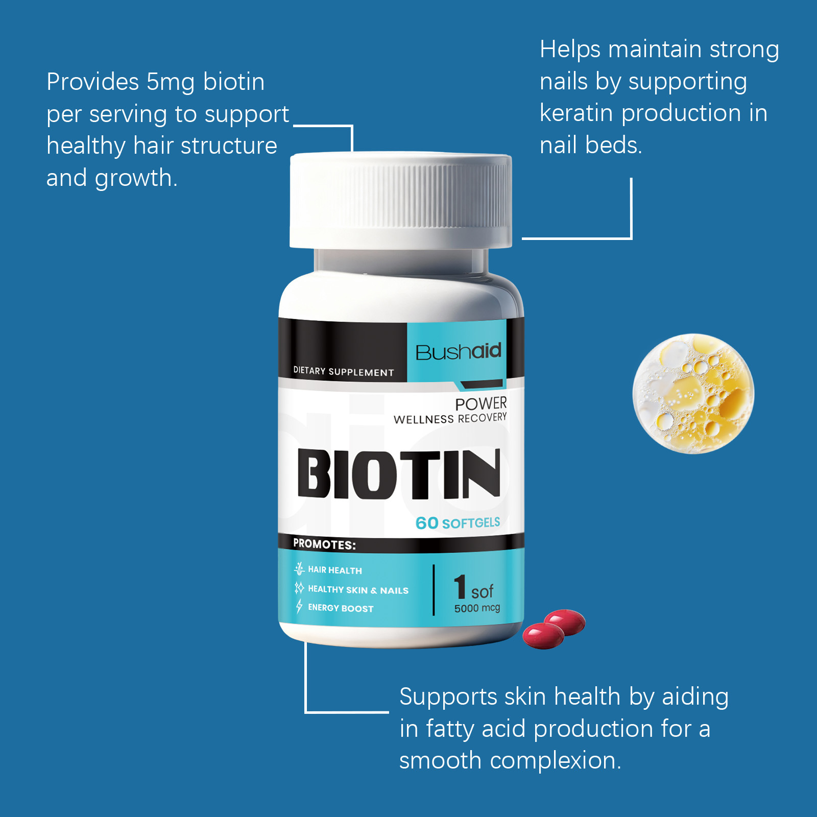 Hoogpotente Biotine Vitamine B - Biotin Hair Growth recensie en prijs